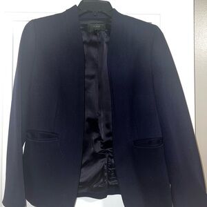 J crew collarless blazer